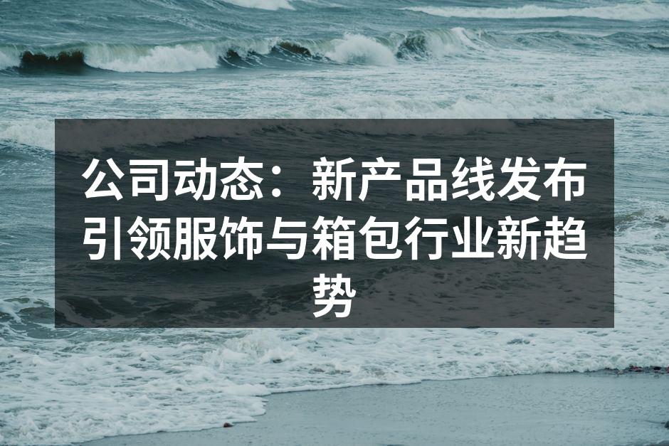 公司动态：新产品线发布引领服饰与箱包行业